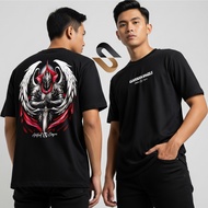 KATUN NEW MEN'S T-SHIRTS ABSTRACT GURDIAN ANGEL BLACK COTTON SCREEN PRINTED UNISEX T-SHIRT DISTRO PR