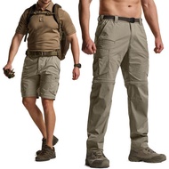 Cqr Runion 2-in-1 Detachable Convertible Cooling Belt-Included Stretch Mens Cargo Hiking Pants