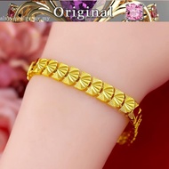 Yellow 916 gold bracelet 1:1 yellow 916 gold female clover shell bracelet 916 gold female bracelet b