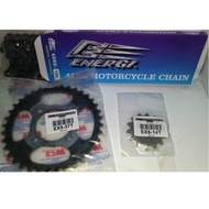 SET SPROCKET HONDA EX5/WAVE 100 14/15T-28-37T WITH ENERGY CHAIN-104L