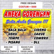 Fried food Banner / fried food Banner / Bakwan Banner / print Bakwan Banner / Banner, Banner