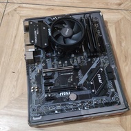 paket ryzen 5 3600 with mobo msi b450 tomahow max ram 2x8 16gb dd4