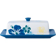 Butter Dish Ceramic Butter Keeper Butter Dish with Lid, Butter Container, Blue