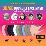3D Mask (MASK/SAFE)Adult Earloop Premium Face Mask 3D Dewasa 5D duckbill V-mask monogram