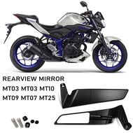 FOR mt03 MT03 MT10 MT09 MT07 MT03 MT25 new Accessories Winglets Mirror Kits Adjustable Mirrors Motor