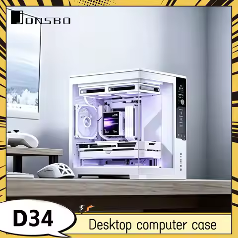 JONSBO D34 Portable Sea View Case ATX Motherboard Front Hardware Monitoring Screen Bracket BTF Mothe
