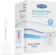 4 Pack Oral Fluid Drug Test COT，Cotinine Test for Men & Women, Single Panel Oral Nicotine/COT Test a