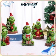 MURRAY Grinch Statue, Crafts Scene Model Grinch Figure, Resin Merry Christmas Christmas Ornament