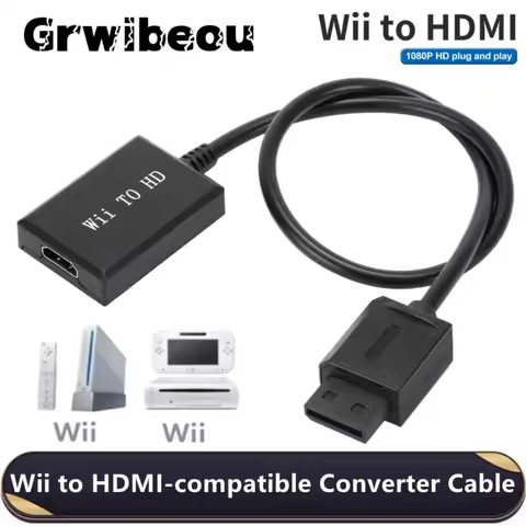 WII to HDMI Converter Cable HD 1080P WII to HDMI Adapter Converter for PC HDTV Monitor Display Wii T