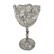 Kuhn &amp; Komor Japanese Meiji Silver Iris Goblet