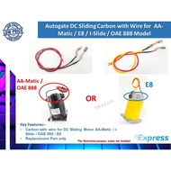 Autogate DC Sliding Motor Carbon with wire for AA-Matic / E8 / OAE 888 - 1 Pair