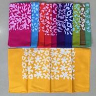 ผ้าเช็ดหน้า ผู้หญิง ผญ บาติก คละลาย ฝ้าย Cotton100% 12x12 นิ้ว ซับเหงื่อดี 12ผืน 12 สี 1 โหล ผ้า เช็ดหน้า ลายดอกไม้ สีสดใส handkerchief Batik 12 pcs