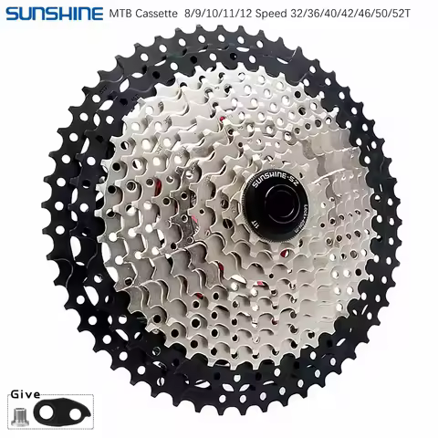 SUNSHINE MTB Cassette 8/9/10/11/12 Speed 32/36/40/42/46/50/52T Mountain Bicycle Freewheel Bicycle Sp