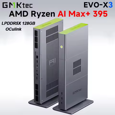 GMKtec EVO-X3 AI Mini PC AMD Ryzen Al Max+ 395 LPDDR5X 128GB 8000MHz M.2 2280 SSD WIFI7 BT5.4 USB4 O