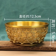 ถ้วยขุมทรัพย์ Yuanbao ทองเหลืองชามความโชคดีมั่งคั่งของตกแต่งดึงดูดเงินในร่มหม้อมั่งคั่ง