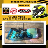 Visor For Helmet Mhr FU935 Original by mhr V935 Light Black Gold Rainbow Flip up helmet mhr