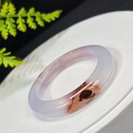 高檔 漸變紫 朱砂瑪瑙手鐲 46MM 高冰起剛幹凈天眼 小圈口 安平