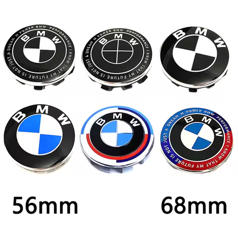 TTJ 4pcs 56mm 68mm automobile tire center cover logo is suitable BMW M1x3 X6 X7 134567 series E36 E3
