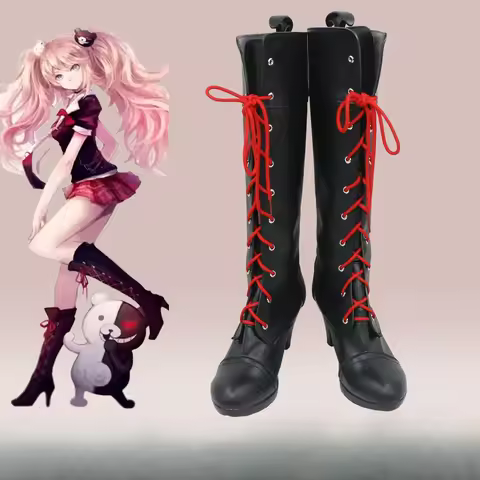 Enoshima Junko Cosplay Shoes Boots Halloween Costume Accessory Prop