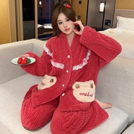 New store opening 50% discount for only three daysThickened Flannel Coral Fleece Sleepwear Womens Ho