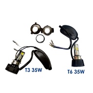 PAPS 6 Led 3 Led Headlight Motorcycle 35W (T3/T6)