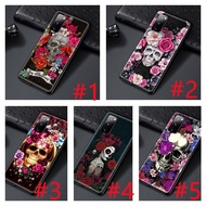 OPPO Reno 2 2F 2Z 10X Zoom 3 4 Pro 4Z Lite 230806 Black soft Phone case Flower Skull