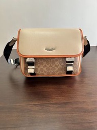 全新🌸 COACH 蔻馳 男士 男款信使包 翻蓋郵差包 斜挎包 單肩包