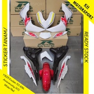Y16ZR EXCITER 155 60th ANNIVERSARY (43) WHITE/RED RAPIDO COVERSET STICKER TANAM/AIRBRUSH