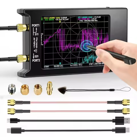 NanoVNA-H4 Vector Network Analyzer Lastest V4.3 10KHz-1.5GHz HF VHF UHF 4" Touch Screen Antenna Anal
