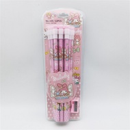 LVYIMAO Sanrio Pencil Set 12 (เครื่องคมดินสอ 12+1) HB Pencil ดินสอน่ารัก Kuromi ชุดดินสอการ์ตูนนักเร