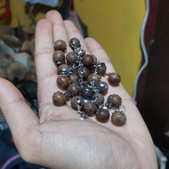 Loket/keychain Permata Teras Kayu Belian Api Borneo 10mm