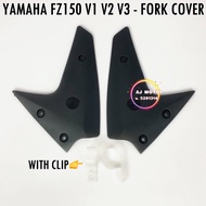 YAMAHA FZ150 FZ150i FZ FORK COVER WITH CLIP FOR FRONT FENDER MUDGUARD DEPAN BLACK HITAM BODY SET FAI