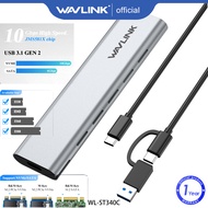 WAVLINK อะลูมิเนียม M.2 NVMe และ SATA SSD Enclosure USB 3.1 Gen 2(10Gbps) เป็นเคส SSD NVMe PCI-E และ