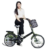 Foldable Bicycle Adult 20-Inch Middle School Student Bicycle Shock Absorption Lightweight Installation-Free Portable Labor-Saving High Carbon Steel Jie 'An