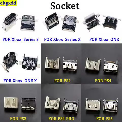 1piece FOR Xbox One Series X S HDMI compatible port socket interface connector FOR PS5 PS4 Pro PS3 S