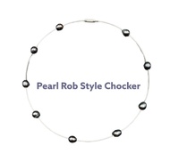 Pearl chocker necklace and bracelet for women.