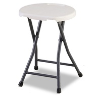 (JIJI.SG) HDPE Folding Stool (White) - Foldable Stool Plastic Folding Foldable Chair Stools / jt