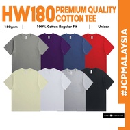 JCP x HYDT WAREHOUSE Premium Cotton 180gsm T-Shirt Unisex Adult Regular Fit Combed Cotton Tshirt Baj