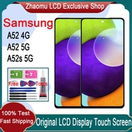 Original AMOLED Samsung Galaxy A52 4G 5G A52s 5G LCD Display Touch Screen With Frame Replacement