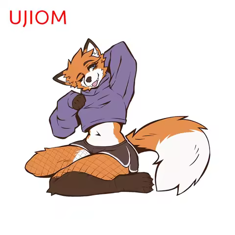 UJIOM Alluring Furry Femboy Wall Sticker Cool Personality Graphics Air Conditioner Decals Unique Roo