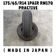 🇯🇵🇯🇵  Practive 175/65/R14 2018 Year Tyre / Tayar ( Tubeless ) About 85% Tread  ( Made In Japan )