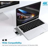 - 7-in-1 Hub Converter NEXALINKunitech for Macbook Thunderbolt Type C Port + Hub + HDMI + Aluminum C