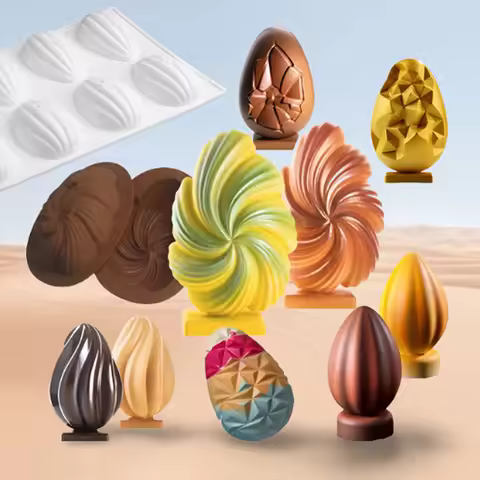 Easter Eggs Chocolate Silicone Molds Large 3D Breakable Easter Egg Surprise Chocolate Molds Egg Mold