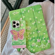 เคสไอแพด Gen9 10.2 Air5 gen10 Air6 11 Meadow Butterfly เคสiPad Gen8Air4 Case iPad ใส่ปากกาได 11pro mini6 gen7 gen5 iPad Case pro11 2024