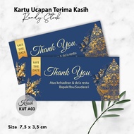 [100 Pcs] Thank You Cards Wedding Souvenirs - Thank You Cards - KUT KASIH A03