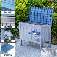 Insulated Cat Cage Outdoor Cat Litter Cold-Proof Warm Cat Litter Large Rain-Proof Sunscreen Cat Vill