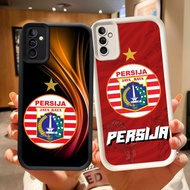 DK-65 Indonesian FC Persita Silicone Casing black and white for Samsung A35 A34 S25 S24 A24 A17 A26 