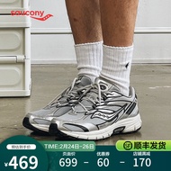 Saucony索康尼2K PRM电子表情侣休闲鞋复古百搭老爹鞋男女同款休闲运动鞋 灰银【25号发货】 43