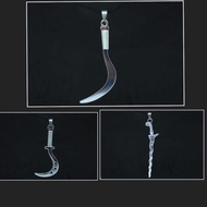 Men's rope necklace / cerulit pendant necklace / 3D metal necklace