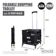 [HOUZE] Moveet Foldable Large Shopping Trolley 4 Colors (Black/Green/Pink/Purple) -  Household | Trailer | Foldable | Cart | Large Capacity | Extendable
